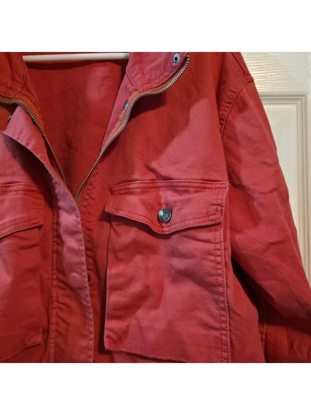 4/$25 Deal! Amanda Green Women's Coral Cotton Utility Jacket - Picture 4 of 13